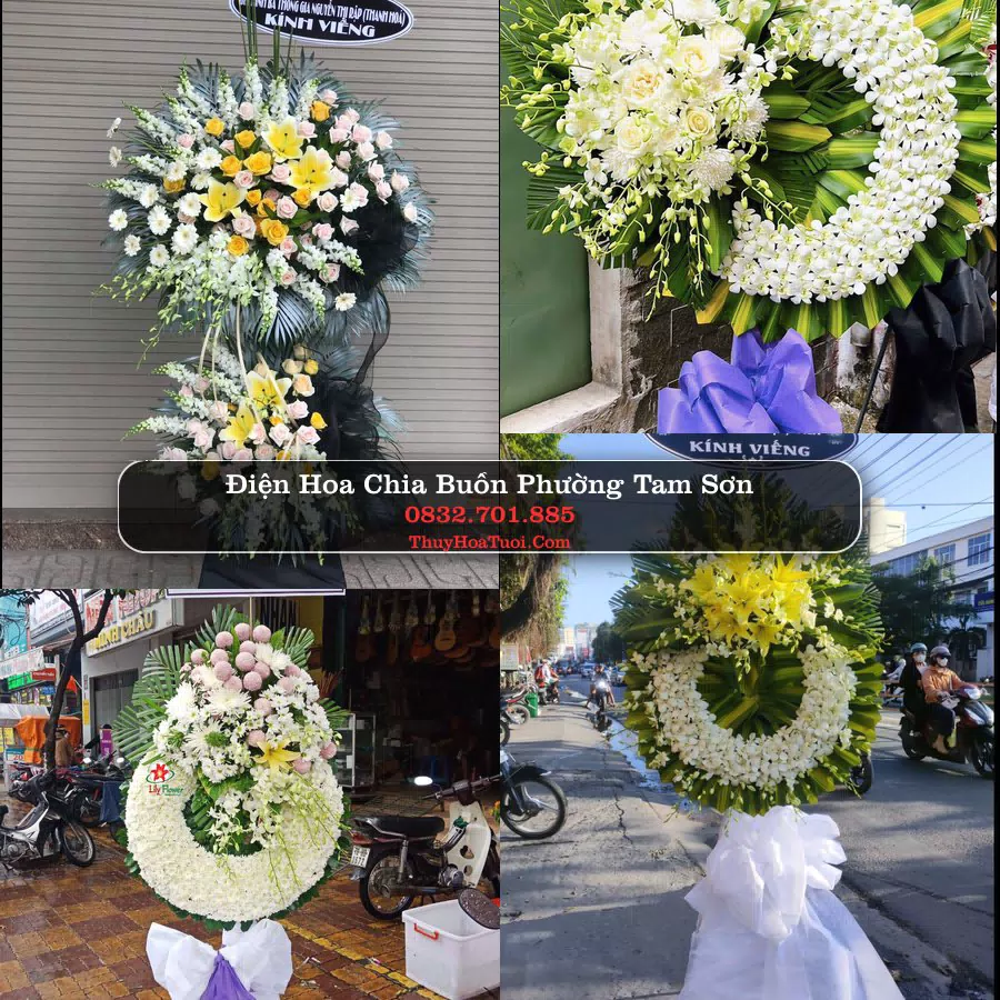 Vòng hoa chia buồn Phường Tam Sơn - ThuyHoaTuoi.Com