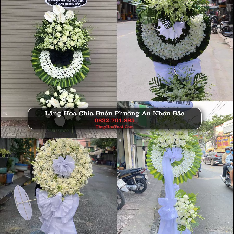 Vòng hoa chia buồn Phường An Nhơn Bắc - ThuyHoaTuoi.Com