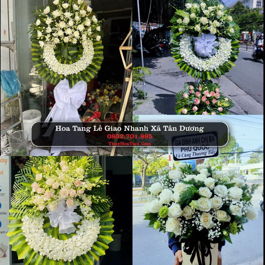 Vòng hoa chia buồn Xã Tân Dương - ThuyHoaTuoi.Com
