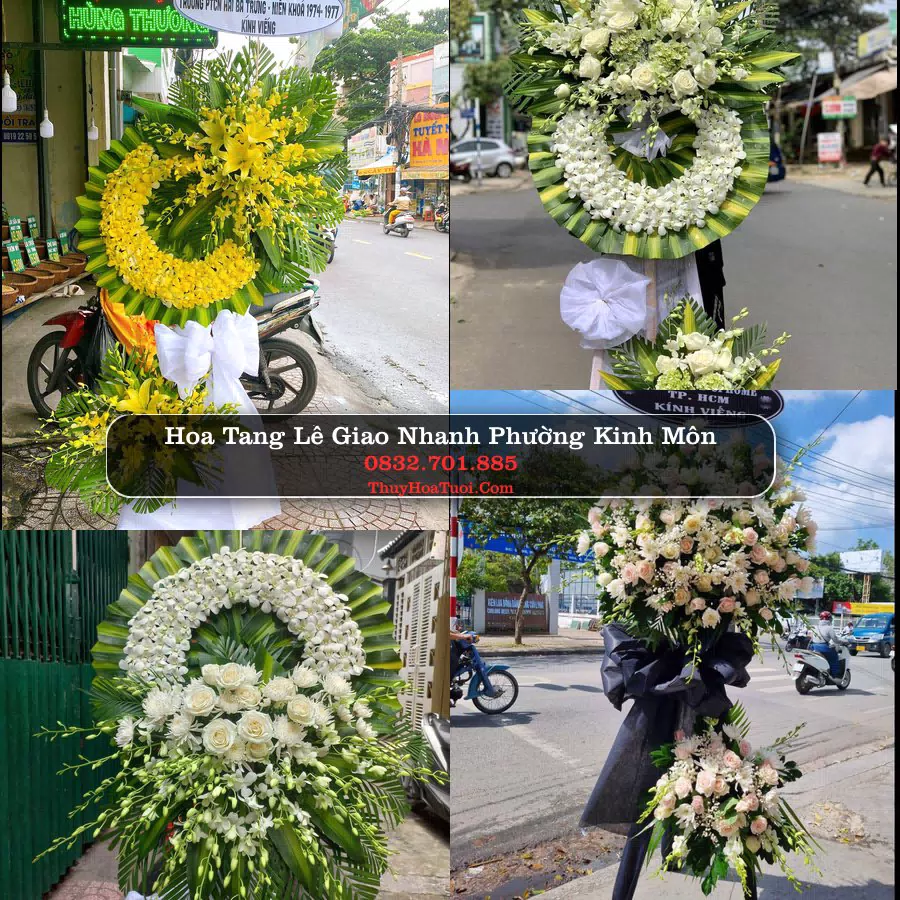 Vòng hoa chia buồn Phường Kinh Môn - ThuyHoaTuoi.Com