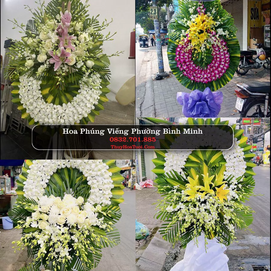 Vòng hoa chia buồn Phường Bình Minh - ThuyHoaTuoi.Com