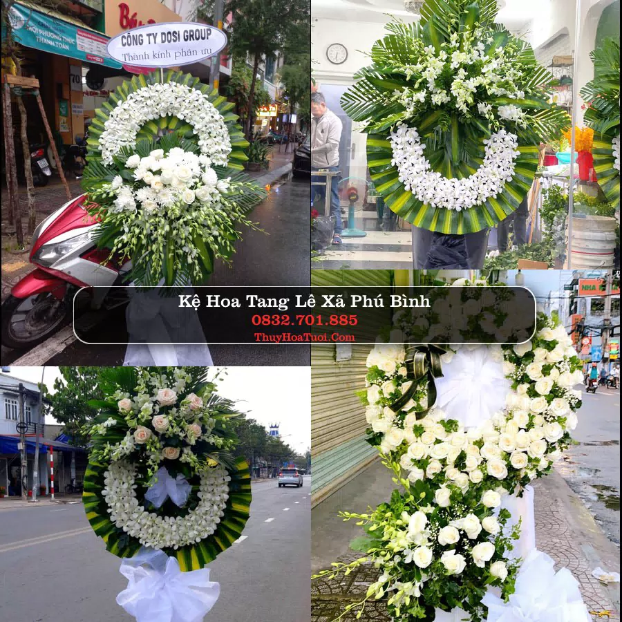 Vòng hoa chia buồn Xã Phú Bình - ThuyHoaTuoi.Com