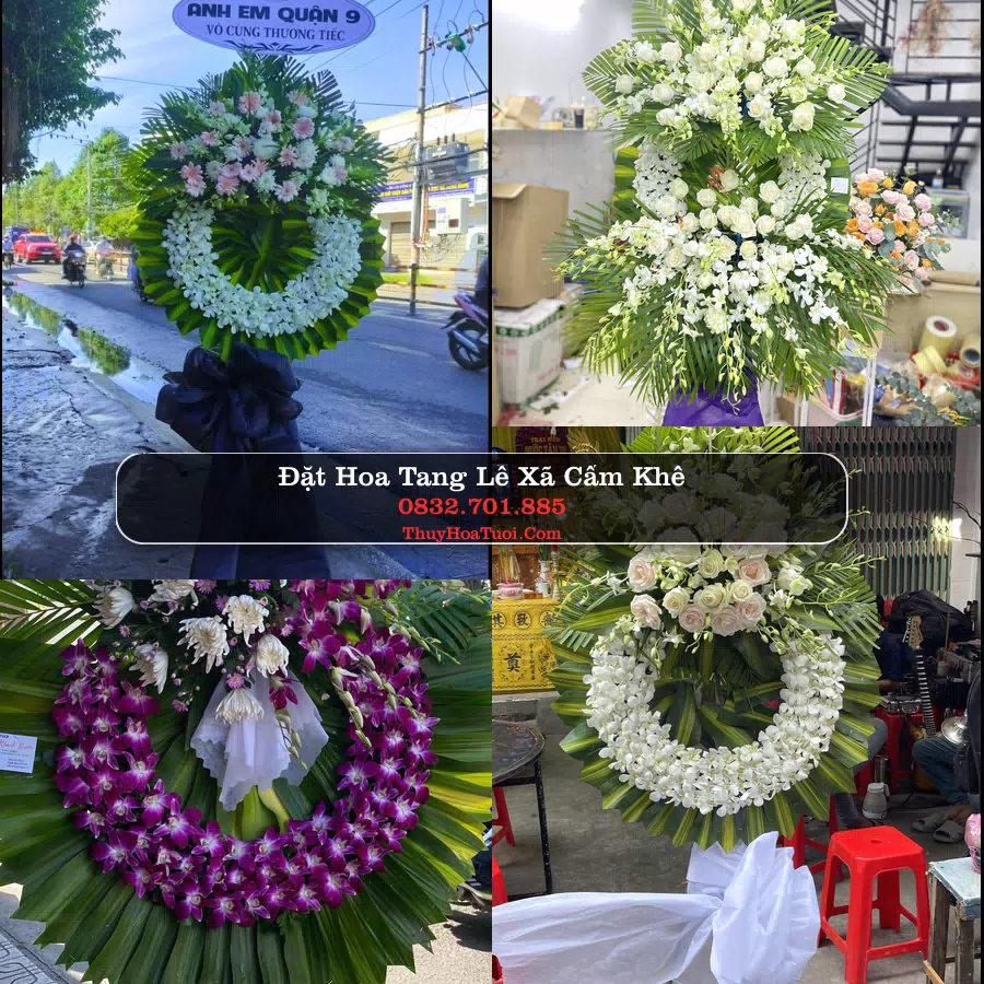 Đặt Vòng Hoa Chia Buồn tại Xã Cẩm Khê, Phú Thọ