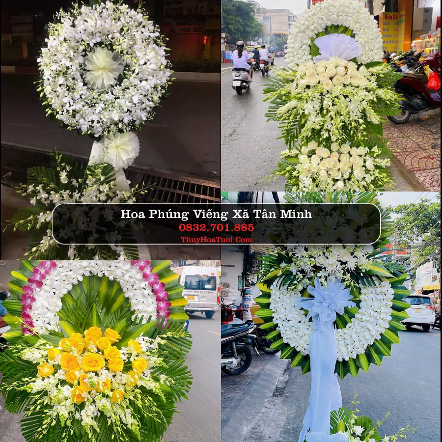 Vòng hoa chia buồn Xã Tân Minh - ThuyHoaTuoi.Com