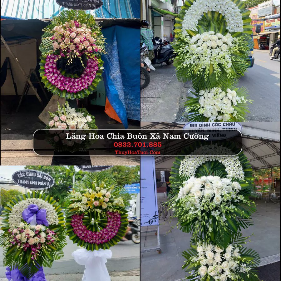 Vòng hoa chia buồn Xã Nam Cường - ThuyHoaTuoi.Com