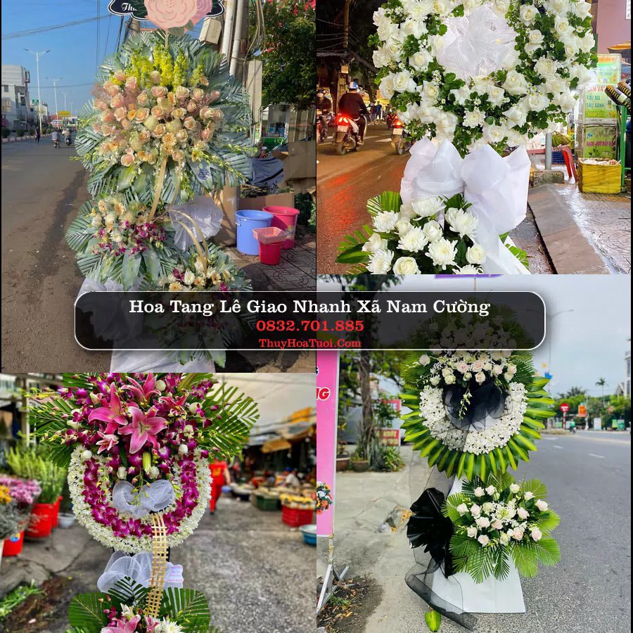Kệ hoa tang lễ giao tại Xã Nam Cường, Hưng Yên