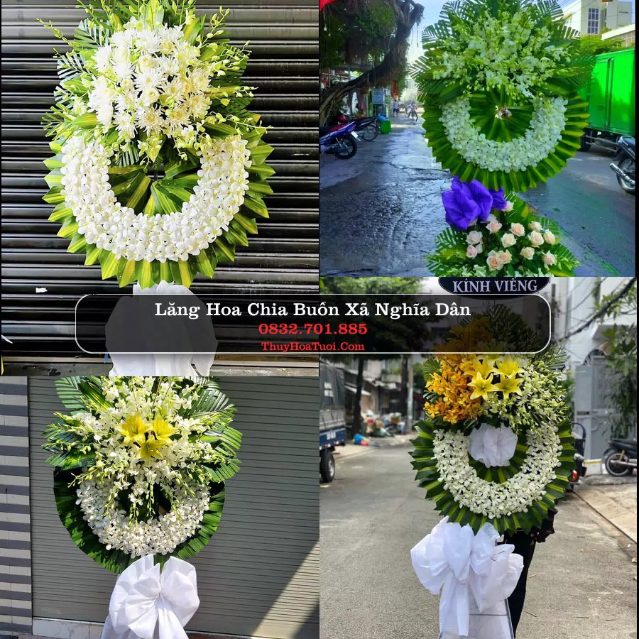 Kệ hoa tang lễ giao tại Xã Nghĩa Dân, Hưng Yên