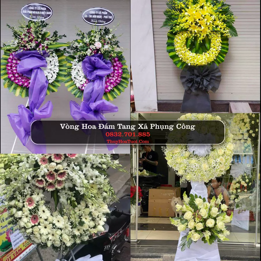 Kệ hoa tang lễ giao tại Xã Phụng Công, Hưng Yên