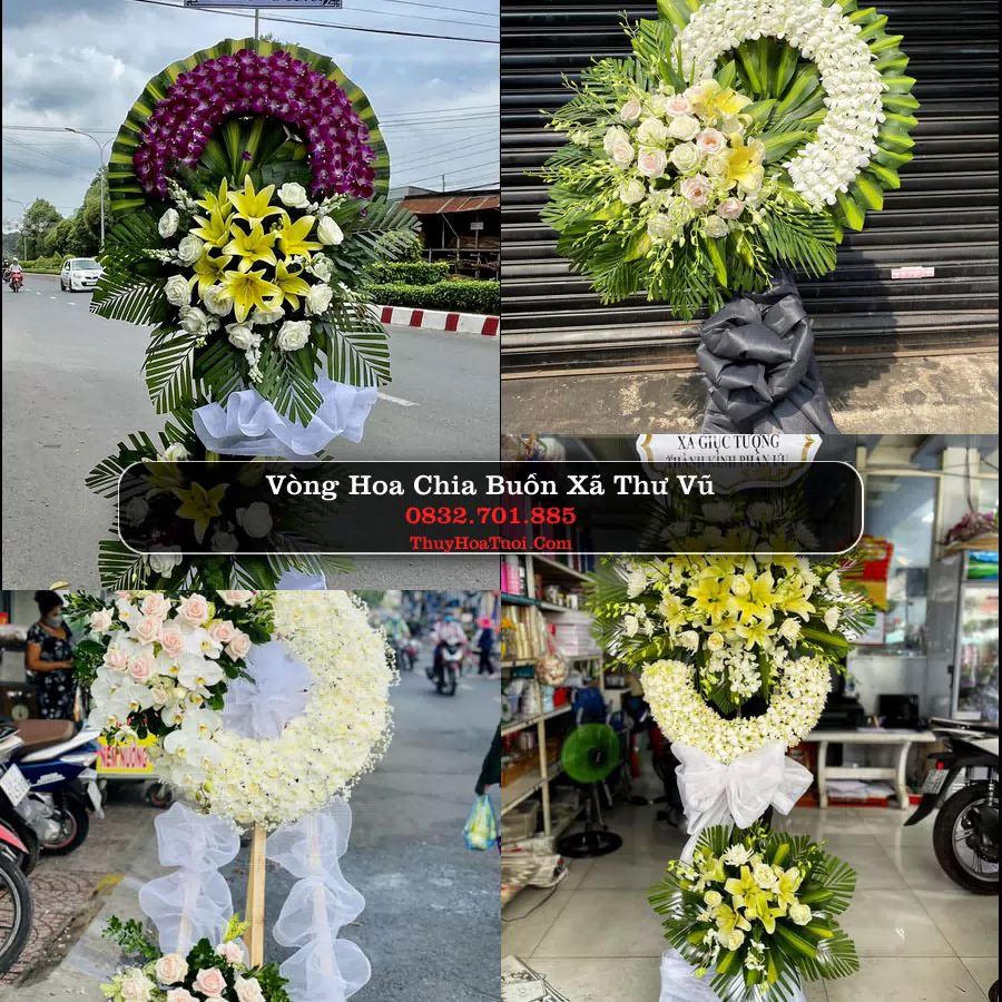 Vòng hoa chia buồn Xã Thư Vũ - ThuyHoaTuoi.Com