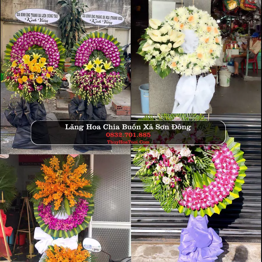 Vòng hoa chia buồn Xã Sơn Đông - ThuyHoaTuoi.Com