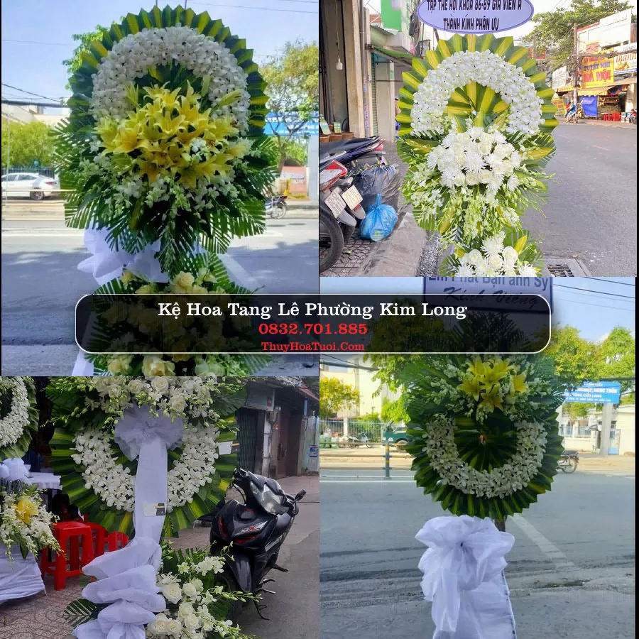 Vòng hoa chia buồn Phường Kim Long - ThuyHoaTuoi.Com