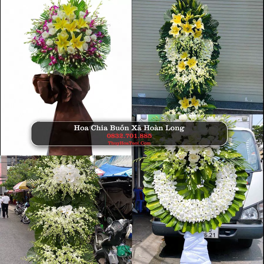 Vòng hoa chia buồn Xã Hoàn Long - ThuyHoaTuoi.Com