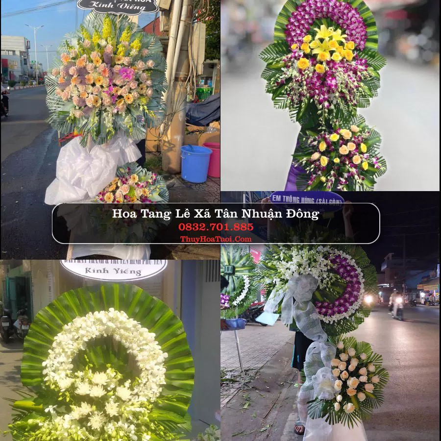 Vòng hoa chia buồn Xã Tân Nhuận Đông - ThuyHoaTuoi.Com