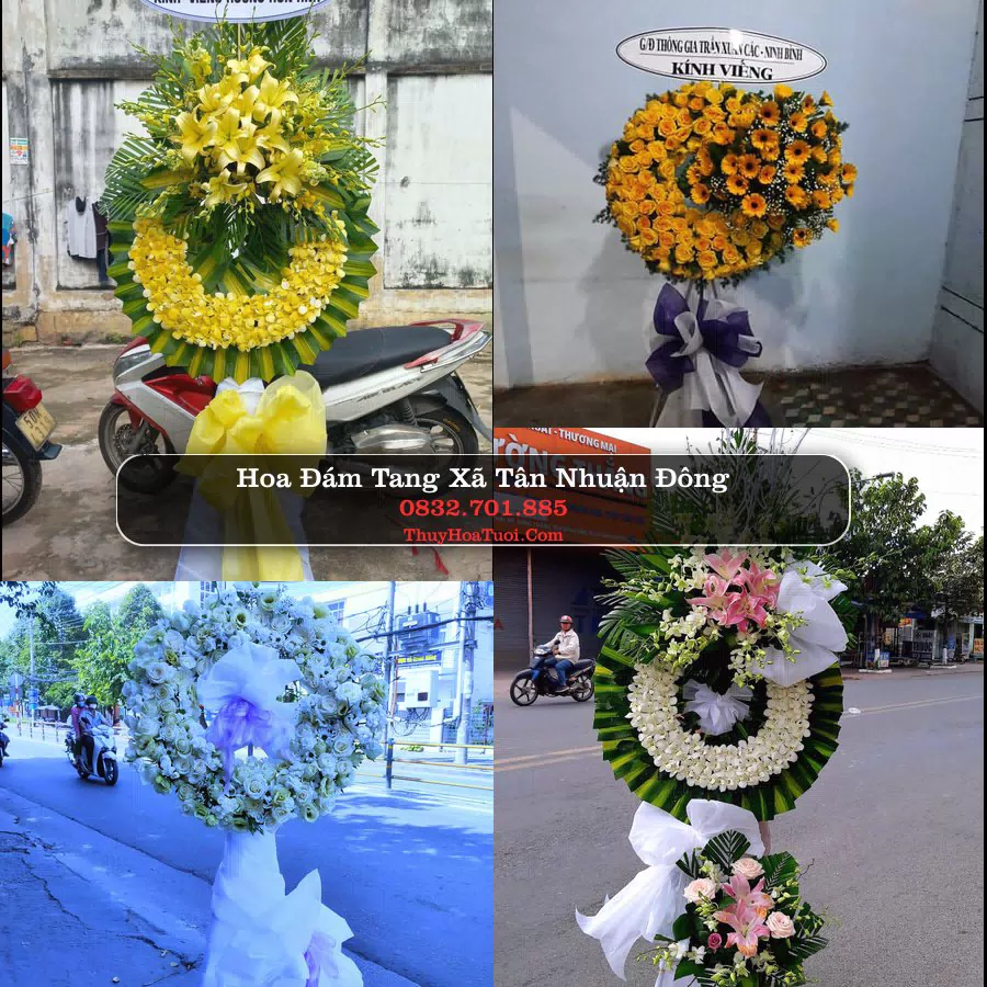Kệ hoa tang lễ giao tại Xã Tân Nhuận Đông, Đồng Tháp