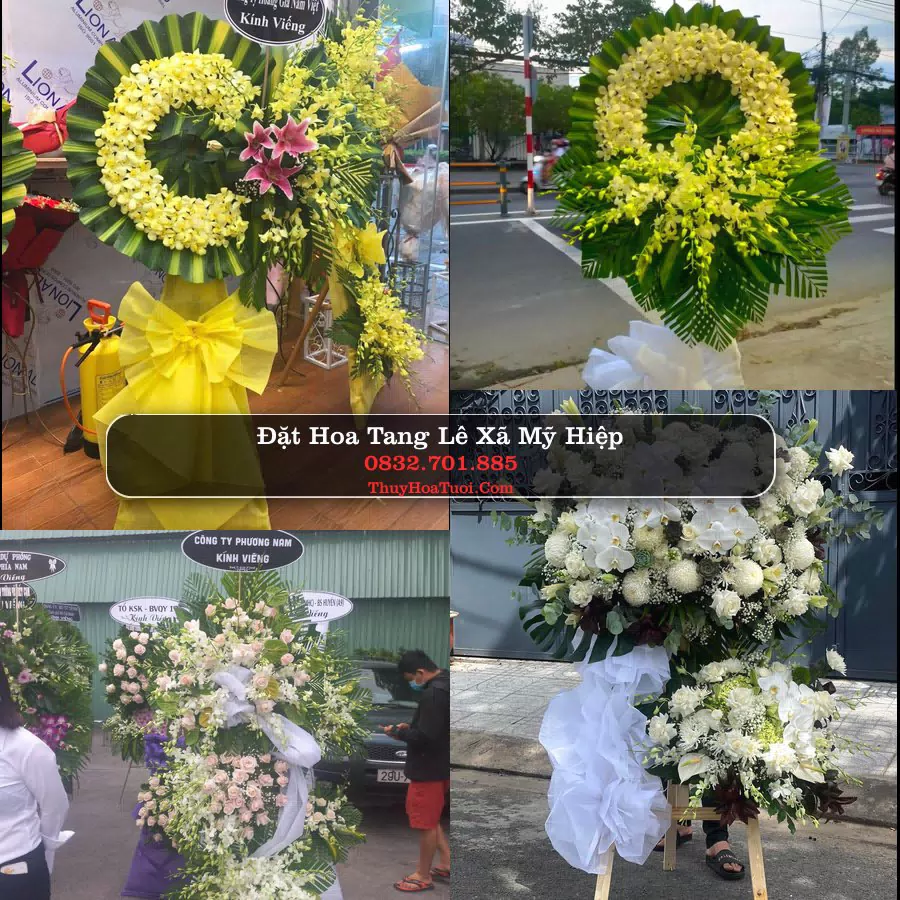 Vòng hoa chia buồn Xã Mỹ Hiệp - ThuyHoaTuoi.Com