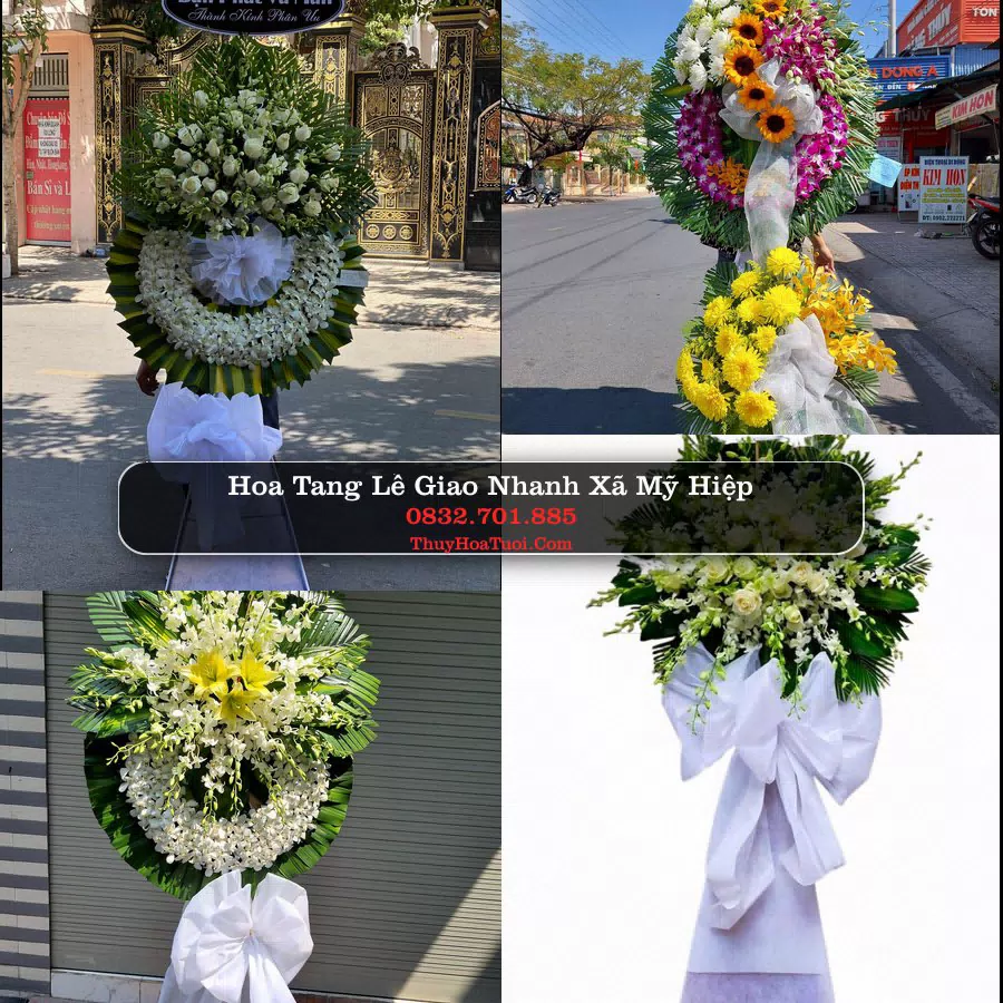 Kệ hoa tang lễ giao tại Xã Mỹ Hiệp, Đồng Tháp