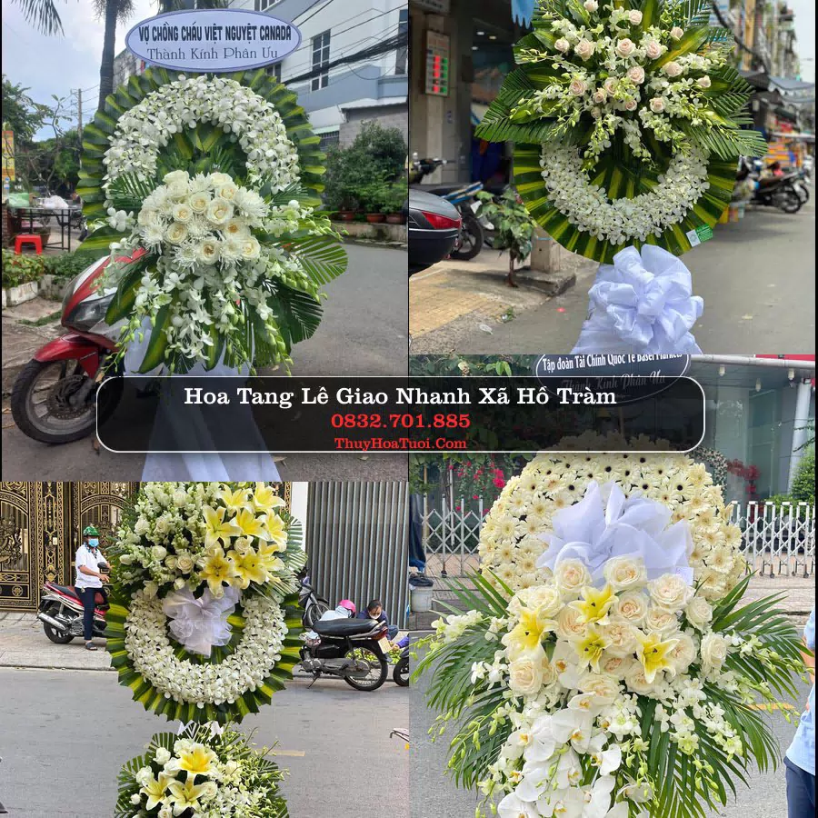 Vòng hoa chia buồn Xã Hồ Tràm - ThuyHoaTuoi.Com