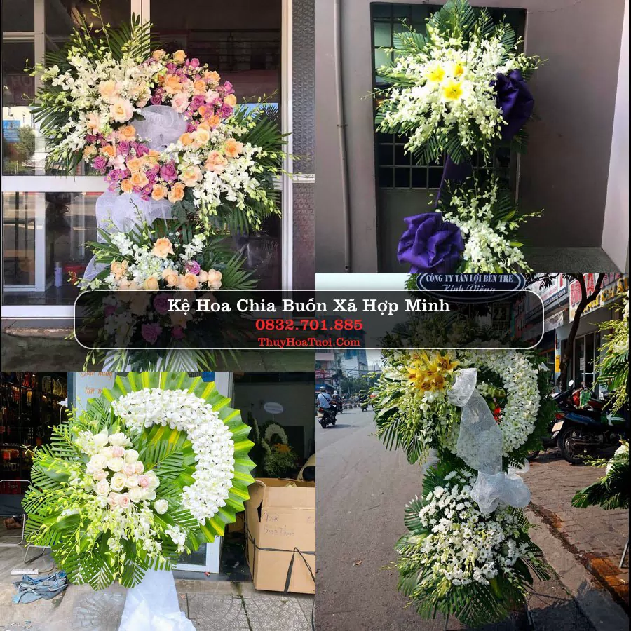 Vòng hoa chia buồn Xã Hợp Minh - ThuyHoaTuoi.Com