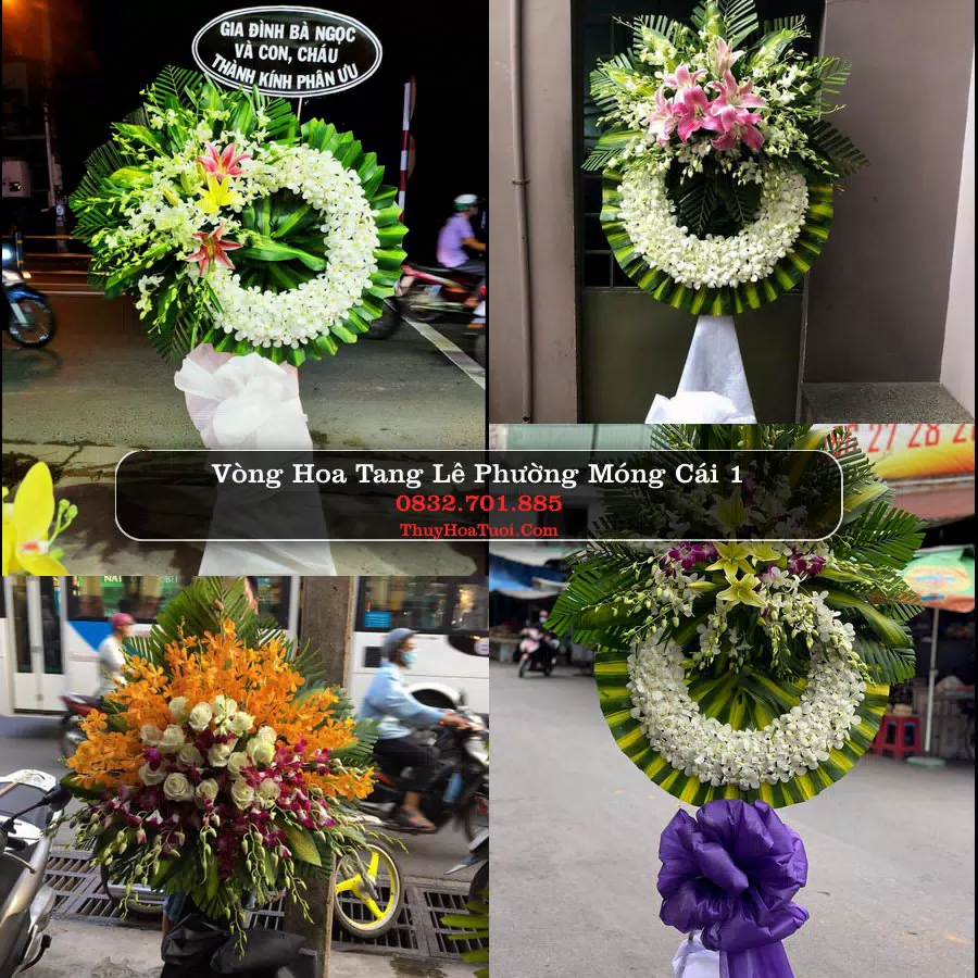 Vòng hoa chia buồn Phường Móng Cái 1 - ThuyHoaTuoi.Com