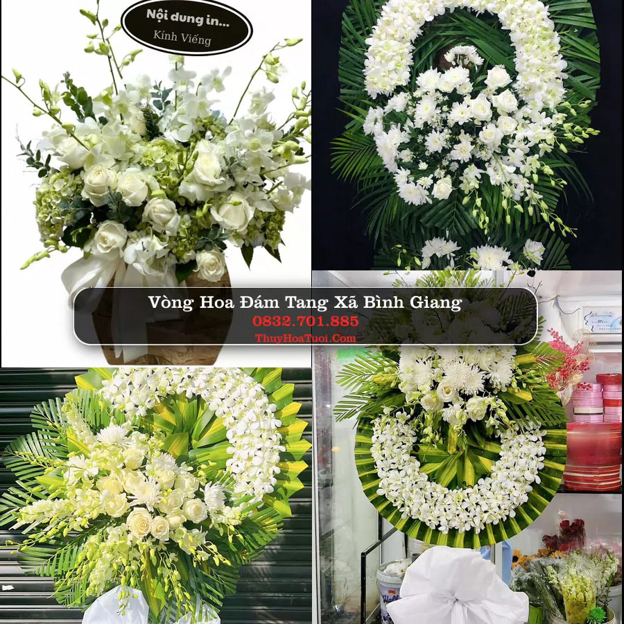 Vòng hoa chia buồn Xã Bình Giang - ThuyHoaTuoi.Com