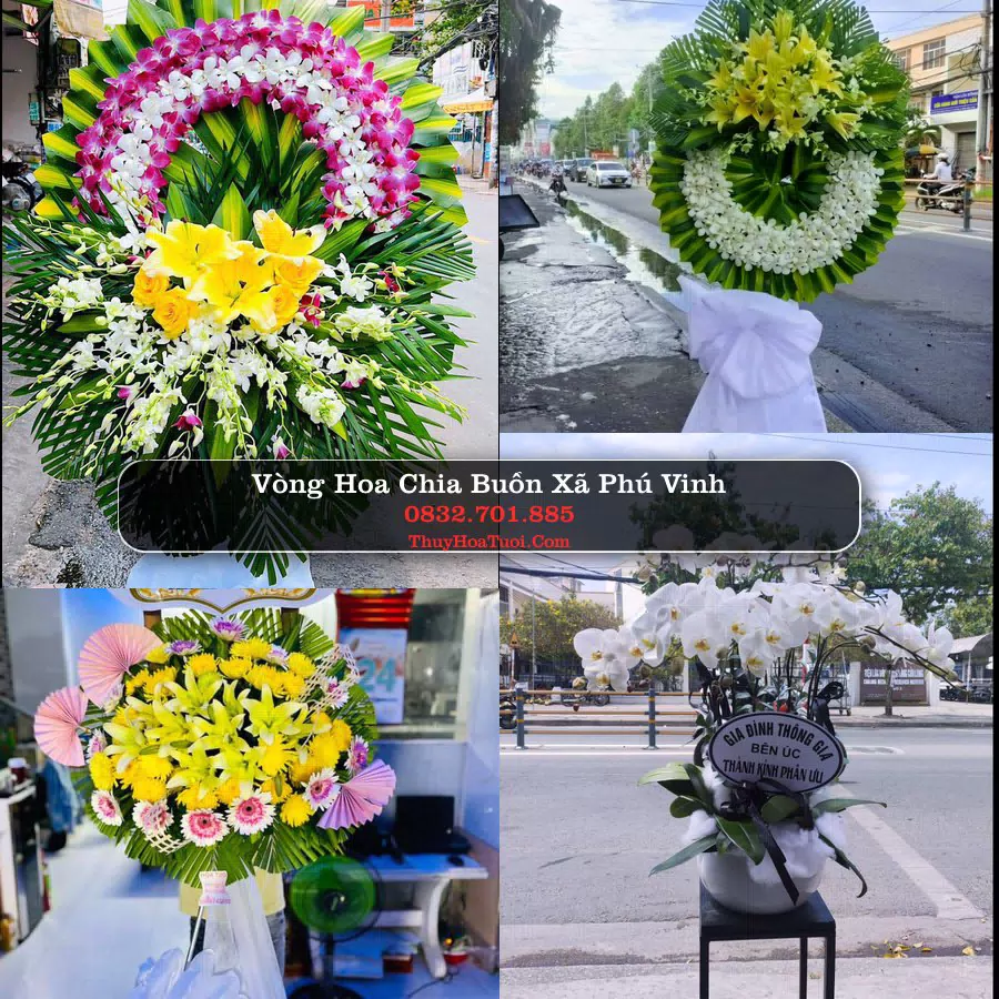 Vòng hoa chia buồn Xã Phú Vinh - ThuyHoaTuoi.Com