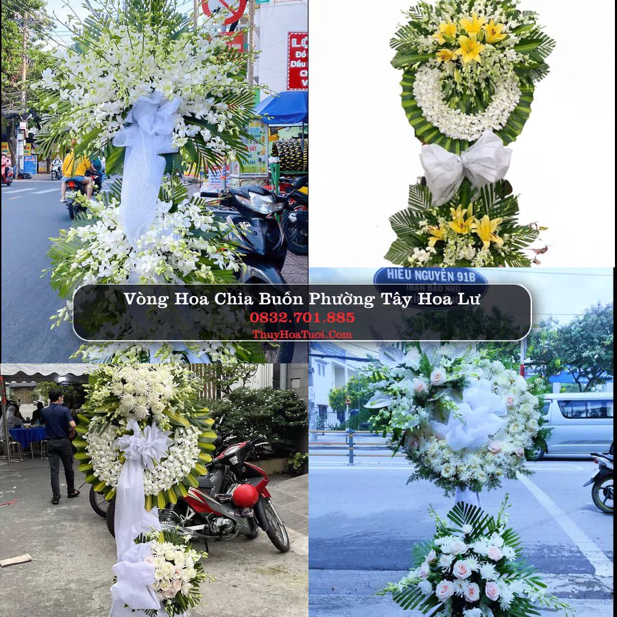 Vòng hoa chia buồn Phường Tây Hoa Lư - ThuyHoaTuoi.Com