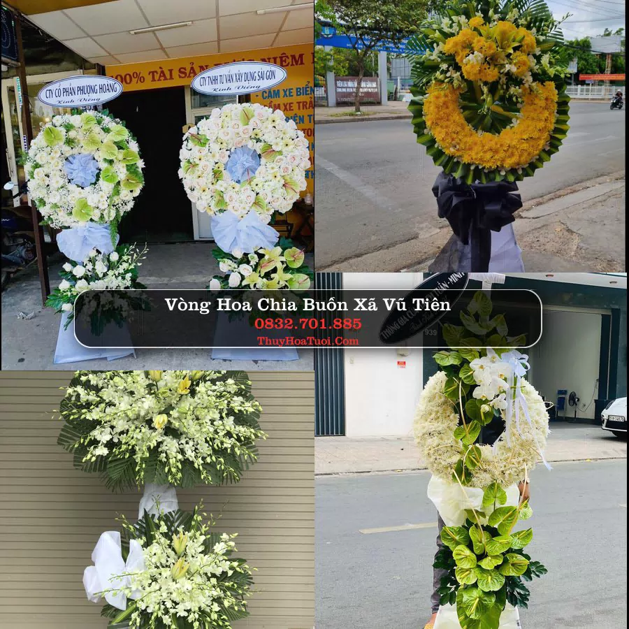 Vòng hoa chia buồn Xã Vũ Tiên - ThuyHoaTuoi.Com