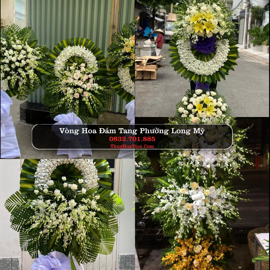 Vòng hoa chia buồn Phường Long Mỹ - ThuyHoaTuoi.Com