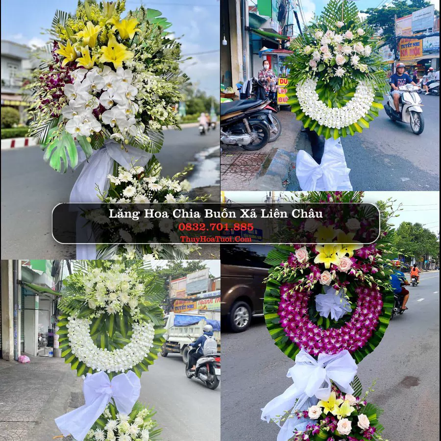 Vòng hoa chia buồn Xã Liên Châu - ThuyHoaTuoi.Com