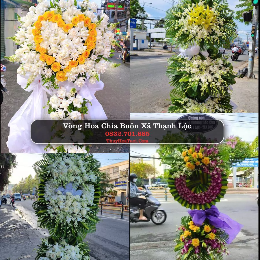 Vòng hoa chia buồn Xã Thạnh Lộc - ThuyHoaTuoi.Com