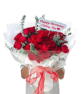 Bó Hoa Hồng Đỏ Tình Yêu Mãnh Liệt