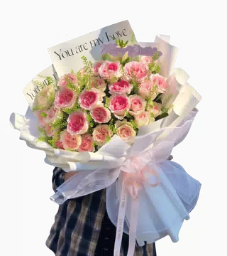 Bó Hoa Hồng Phấn Sinh Nhật