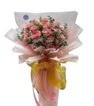 Bó Hoa Hồng Phối Hồng Cam