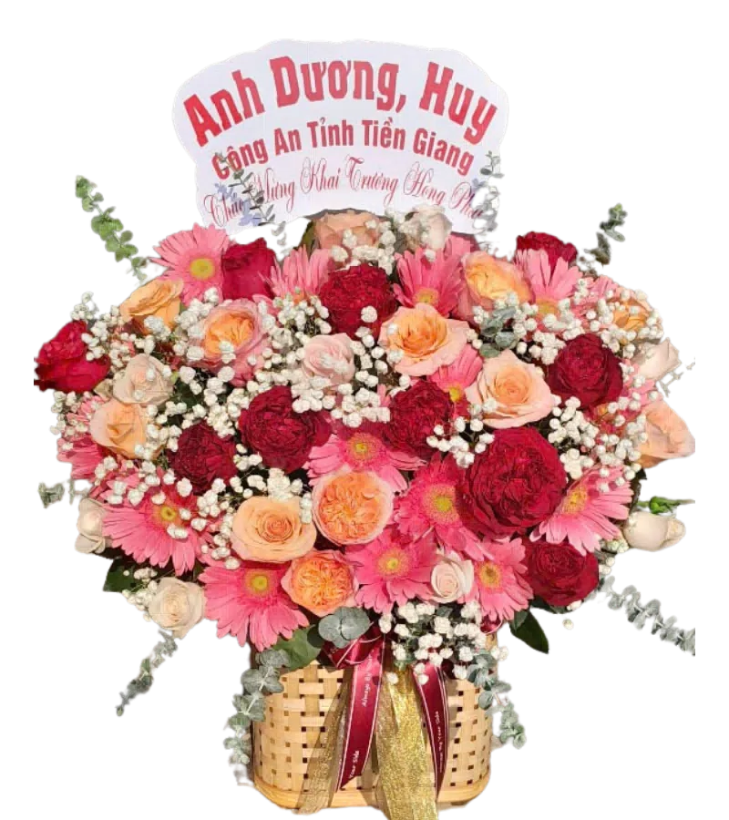 Giỏ Hoa Chúc Mừng Khai Trương Hồng Phát