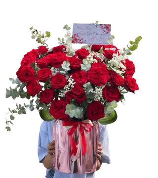 Giỏ Hoa Hồng Đỏ Chúc Mừng 8-3