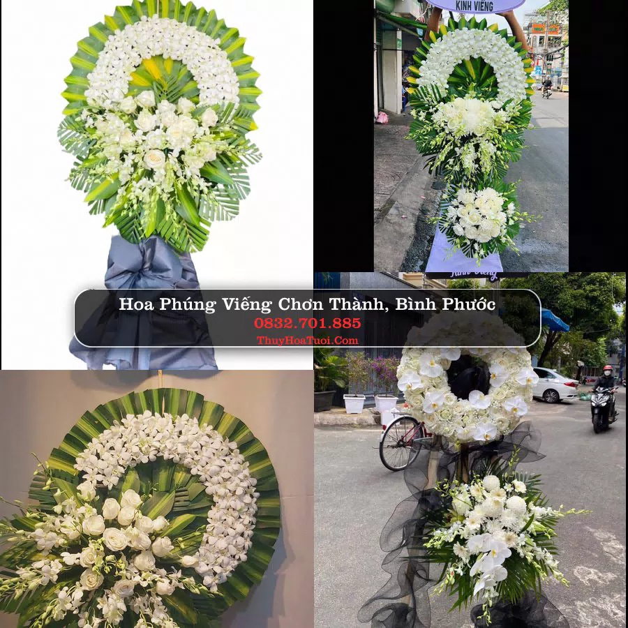 Vòng hoa chia buồn Chơn Thành - ThuyHoaTuoi.Com
