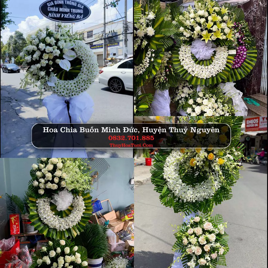 Vòng hoa chia buồn Minh Đức - ThuyHoaTuoi.Com