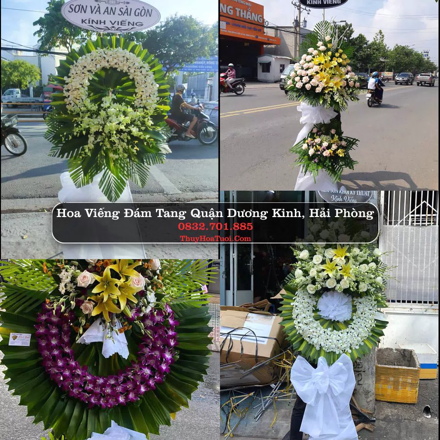Kệ hoa tang lễ giao tại Quận Dương Kinh, Hải Phòng