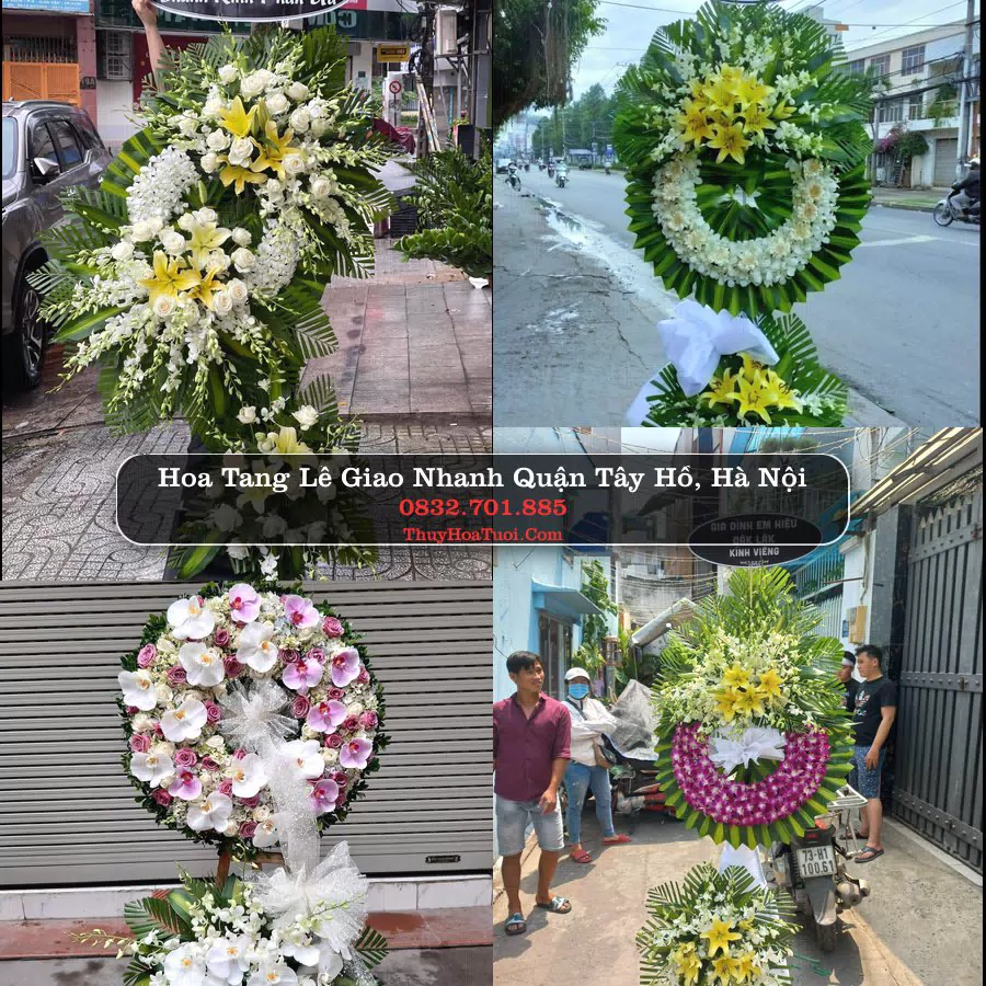 Kệ hoa tang lễ giao tại Quận Tây Hồ, Hà Nội
