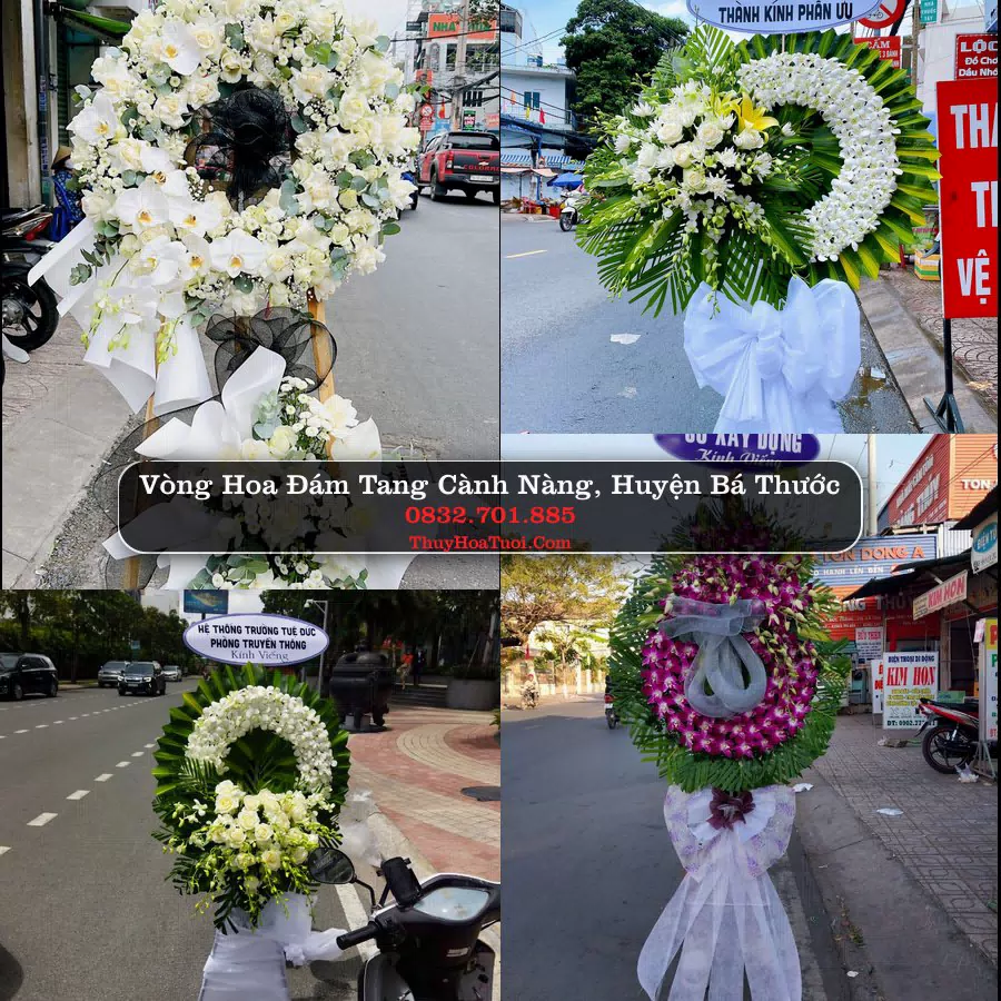 Vòng hoa chia buồn Cành Nàng - ThuyHoaTuoi.Com