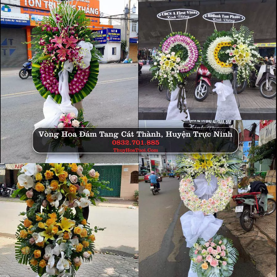 Vòng hoa chia buồn Cát Thành - ThuyHoaTuoi.Com
