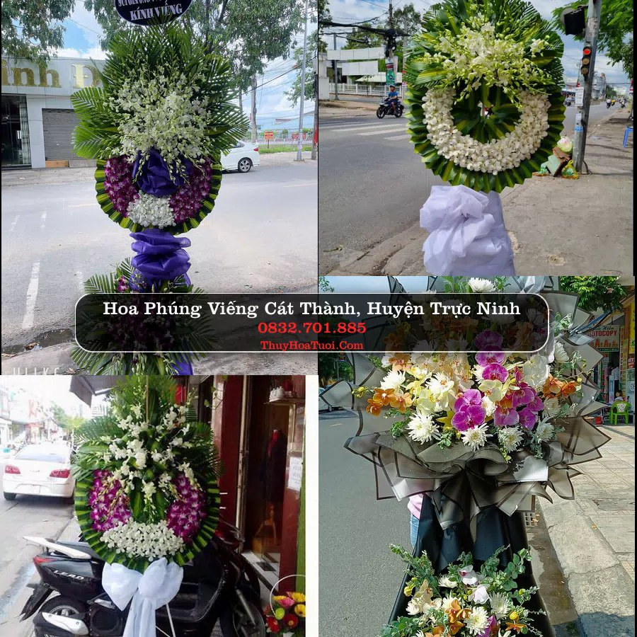 Kệ hoa tang lễ giao tại Cát Thành, Nam Định