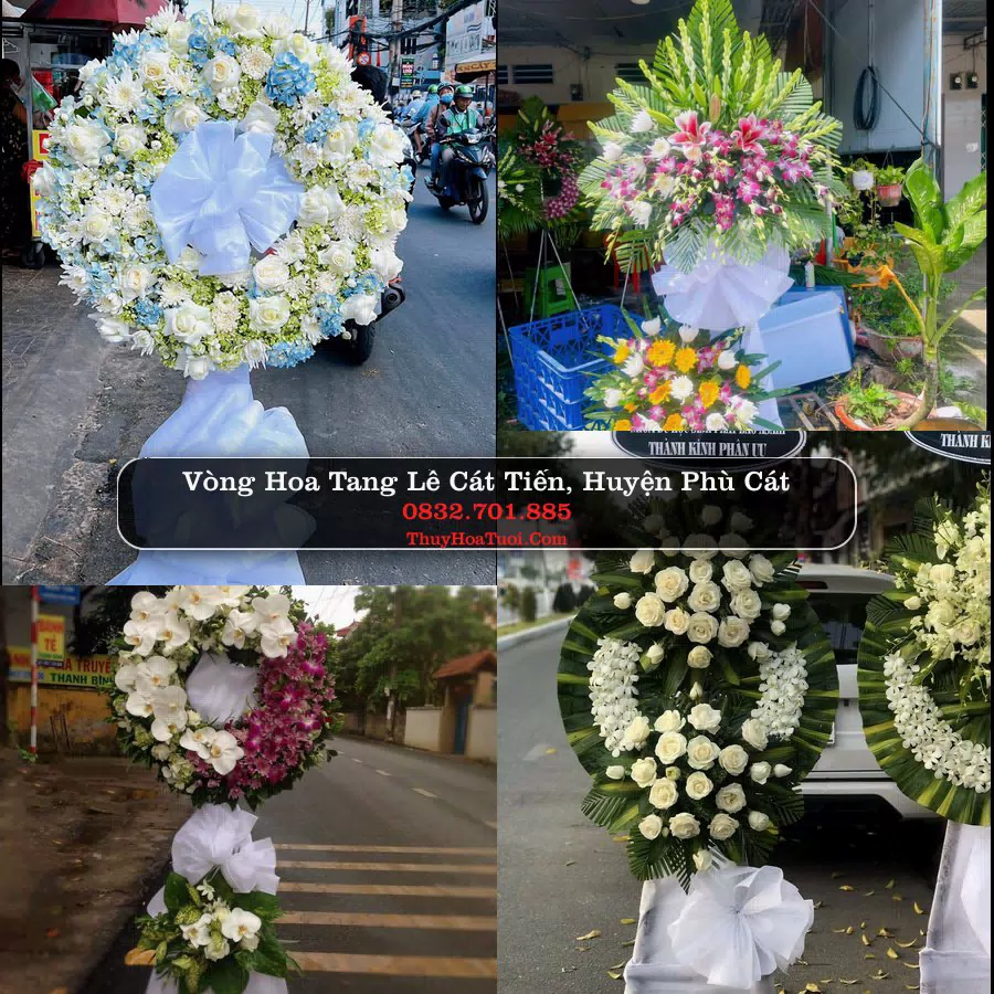 Kệ hoa tang lễ giao tại Cát Tiến, Phù Cát, Bình Định