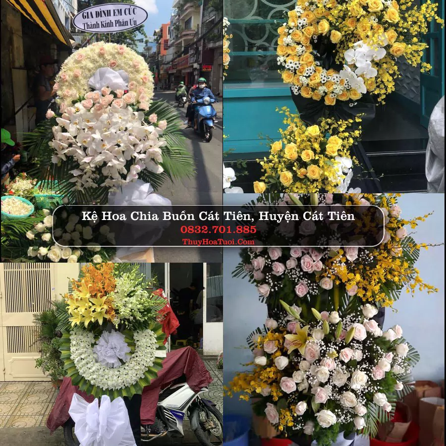 Kệ hoa tang lễ giao tại Cát Tiên, Lâm Đồng