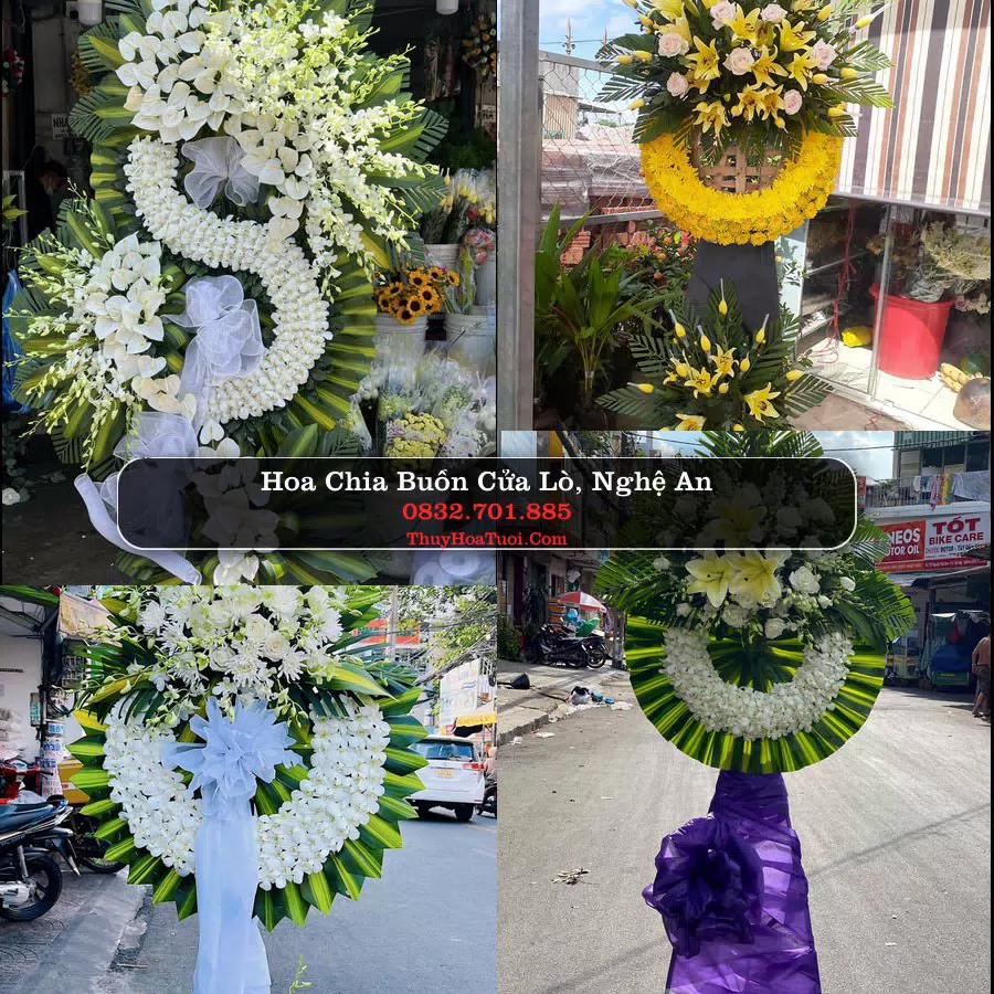 Kệ hoa tang lễ giao tại Cửa Lò, Nghệ An