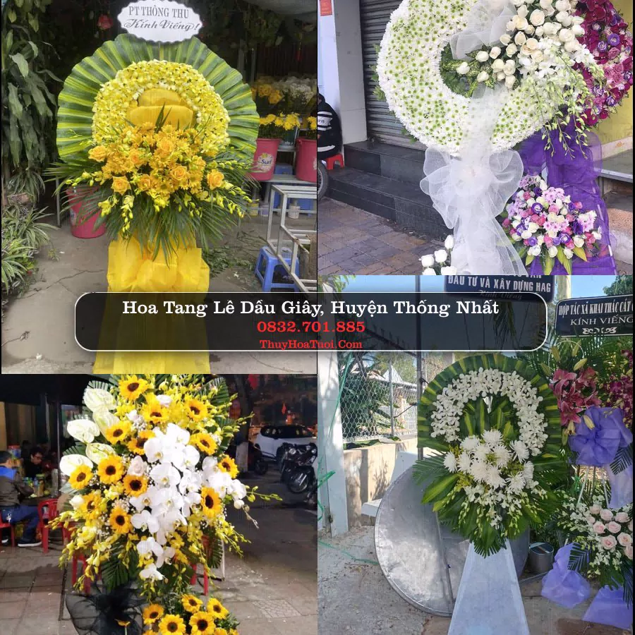 Vòng hoa chia buồn Dầu Giây - ThuyHoaTuoi.Com