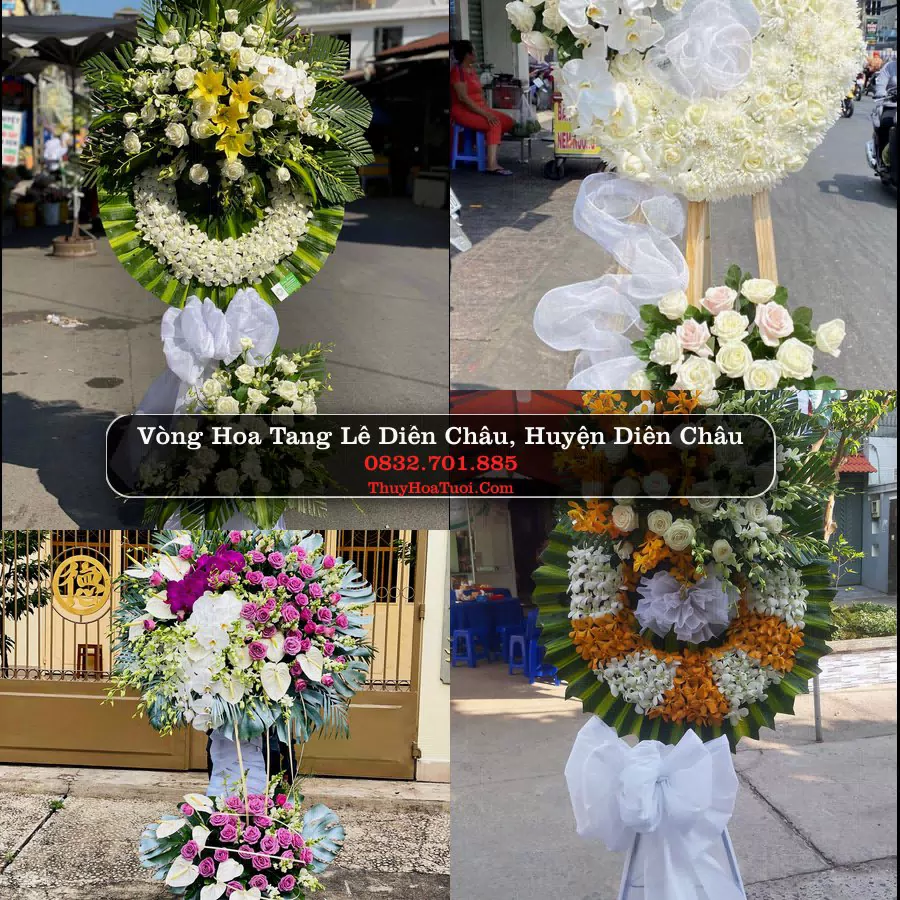 Vòng hoa chia buồn Diễn Châu - ThuyHoaTuoi.Com