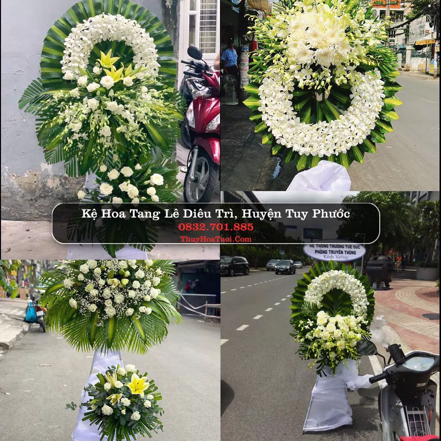 Vòng hoa chia buồn Diêu Trì - ThuyHoaTuoi.Com