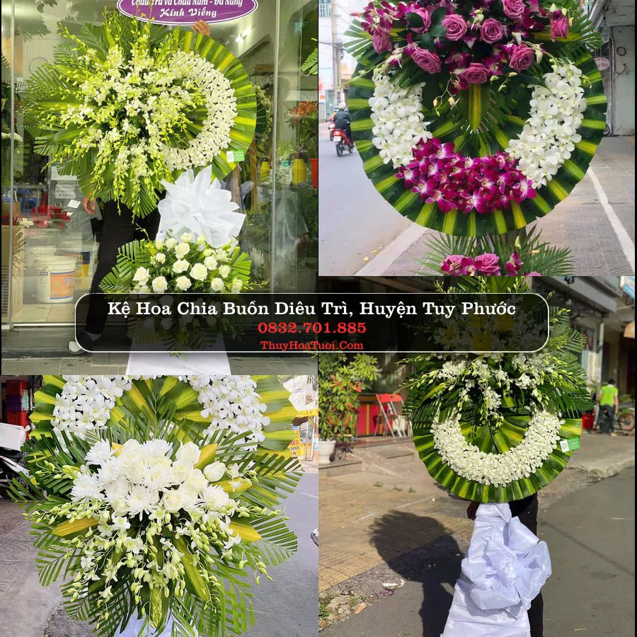 Kệ hoa tang lễ giao tại Diêu Trì, Tuy Phước, Bình Định