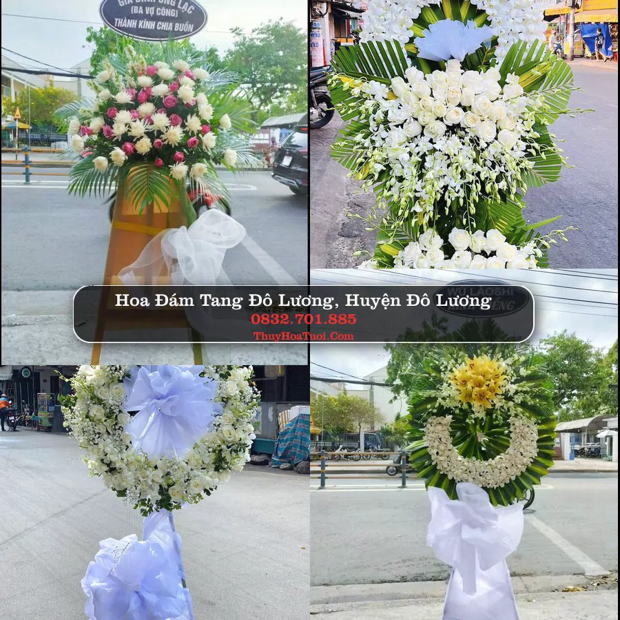 Kệ hoa tang lễ giao tại Đô Lương, Nghệ An